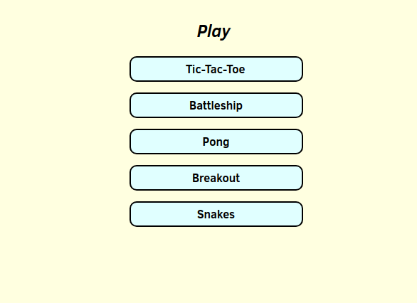 game menu example